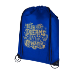 Durable, tear-resistant non-woven drawstring backpack, 5L royal blue colour