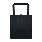 Multi-purpose recycled polyester bag with support base, 29L black colour