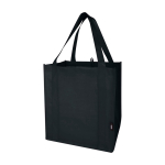 Multi-purpose recycled polyester bag with support base, 29L black colour
