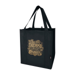 Multi-purpose recycled polyester bag with support base, 29L black colour