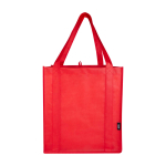 Multi-purpose recycled polyester bag with support base, 29L red colour