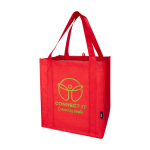 Multi-purpose recycled polyester bag with support base, 29L red colour