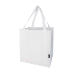 Multi-purpose recycled polyester bag with support base, 29L white colour