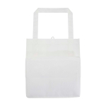 Multi-purpose recycled polyester bag with support base, 29L white colour