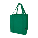 Multi-purpose recycled polyester bag with support base, 29L green colour