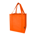 Multi-purpose recycled polyester bag with support base, 29L orange colour