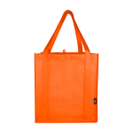 Multi-purpose recycled polyester bag with support base, 29L orange colour