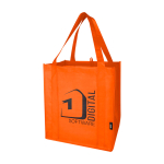 Multi-purpose recycled polyester bag with support base, 29L orange colour