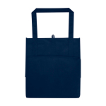 Multi-purpose recycled polyester bag with support base, 29L navy-blue colour