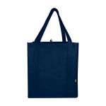 Multi-purpose recycled polyester bag with support base, 29L navy-blue colour