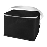 Recycled non-woven thermal bag for 6 cans, 4L capacity black colour