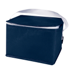 Recycled non-woven thermal bag for 6 cans, 4L capacity navy-blue colour