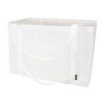 Extra-large recycled polyester tote bag with handles, 65L white colour