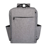 Recycled polyester backpack with laptop compartment, 15” marbled grey colour