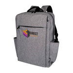 Recycled polyester backpack with laptop compartment, 15” marbled grey colour