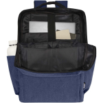 Recycled polyester backpack with laptop compartment, 15” marbled blue colour second view