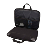 Recycled polyester laptop bag with RPET lining, 2-in-1 dark grey colour