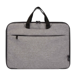 Recycled polyester laptop bag with RPET lining, 2-in-1 marbled grey colour