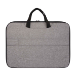 Recycled polyester laptop bag with RPET lining, 2-in-1 marbled grey colour