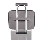 Recycled polyester laptop bag with RPET lining, 2-in-1 marbled grey colour