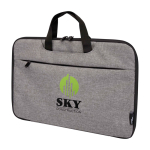 Recycled polyester laptop bag with RPET lining, 2-in-1 marbled grey colour