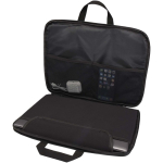 Recycled polyester laptop bag with RPET lining, 2-in-1 marbled blue colour second view