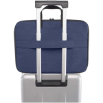 Recycled polyester laptop bag with RPET lining, 2-in-1 marbled blue colour third view