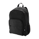 Recycled polyester laptop backpack with PC pocket, 15” black colour