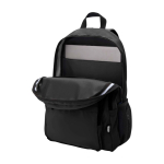 Recycled polyester laptop backpack with PC pocket, 15” black colour