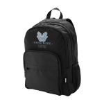 Recycled polyester laptop backpack with PC pocket, 15” black colour