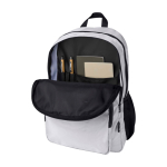 Recycled polyester laptop backpack with PC pocket, 15” grey colour