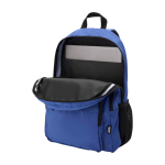 Recycled polyester laptop backpack with PC pocket, 15” royal blue colour