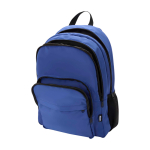 Recycled polyester laptop backpack with PC pocket, 15” royal blue colour