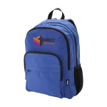 Recycled polyester laptop backpack with PC pocket, 15” royal blue colour