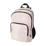 Recycled polyester laptop backpack with PC pocket, 15” ivory colour