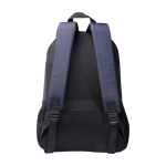Recycled polyester laptop backpack with PC pocket, 15” navy-blue colour