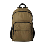 Recycled polyester laptop backpack with PC pocket, 15” dark green colour