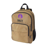 Recycled polyester laptop backpack with PC pocket, 15” dark green colour