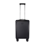 Recycled plastic cabin trolley with laptop compartment, 20” black colour