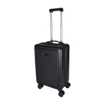 Recycled plastic cabin trolley with laptop compartment, 20” black colour