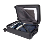 Recycled plastic cabin trolley with laptop compartment, 20” black colour