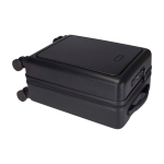 Recycled plastic cabin trolley with laptop compartment, 20” black colour