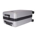 Recycled plastic cabin trolley with laptop compartment, 20” silver colour