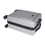 Recycled plastic cabin trolley with laptop compartment, 20” silver colour