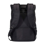 Travel backpack with roll-top closure and multiple pockets, 15” black colour