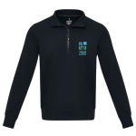 Unisex recycled sweatshirt, short zip, 280 g/m2, Elevate NXT