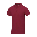 Men's short-sleeve cotton piqué polo, 200 g/m2, Elevate Life burgundy colour