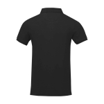 Men's short-sleeve cotton piqué polo, 200 g/m2, Elevate Life black colour