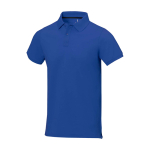 Men's short-sleeve cotton piqué polo, 200 g/m2, Elevate Life blue colour