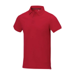 Men's short-sleeve cotton piqué polo, 200 g/m2, Elevate Life red colour